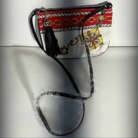 Brighton Love Glitter & Go Crossbody Bag Durable Cloth Material Zipper & Tassel - Picture 13 of 16
